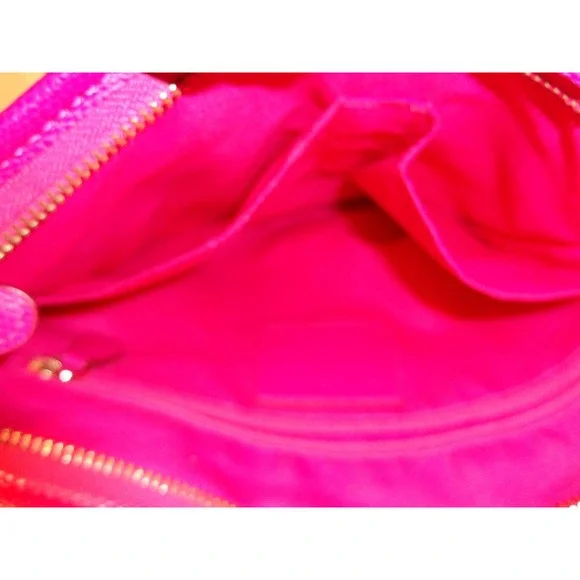 Coach Signature Crossbody Bag Pink Trim Coated Canvas‎ Shoulder Purse - Picture 9 of 12